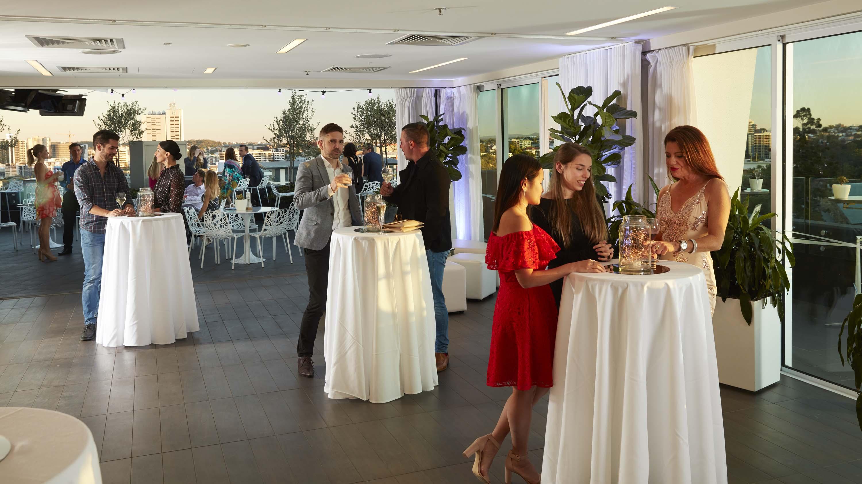 The Point Brisbane Hotel Exteriör bild Cocktail hour at a party